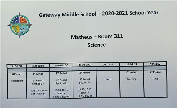 Virtual Learning Class Schedule