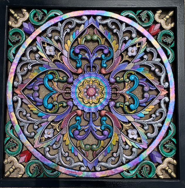 Mandala on Wood Cutout