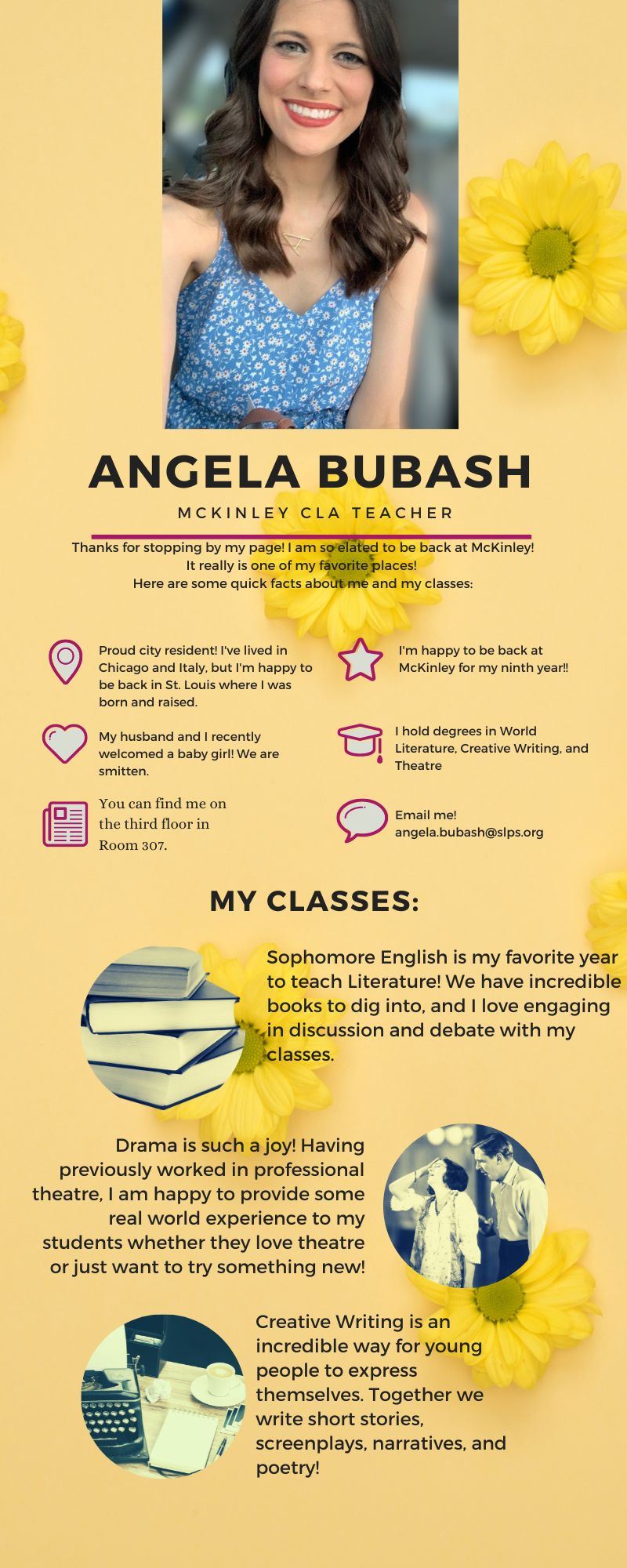 Angela Bubash- Sophomore English, Creative Writing, and Theatre