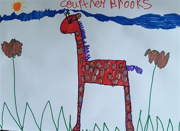 Grazing Giraffe by Courney Brooks-4th grade