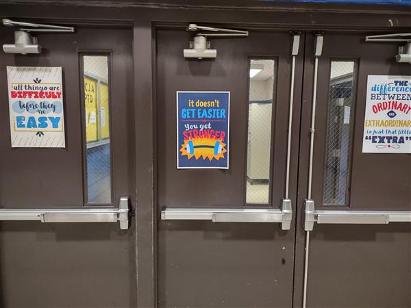 Inside GYM doors